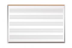 OptiMA® Great White® Magnetic Music Staff Boards with Map Rail