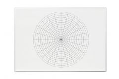 32" x 45.5" Opti-Print Polar Grid / Graph Board, Magnetic Dry Erase Writing Surface, aluminum trim with full length marker tray