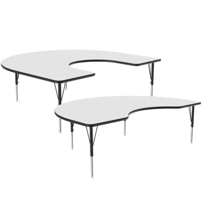 Horseshoe Dry Erase Activity Tables, Whiteboard Surface