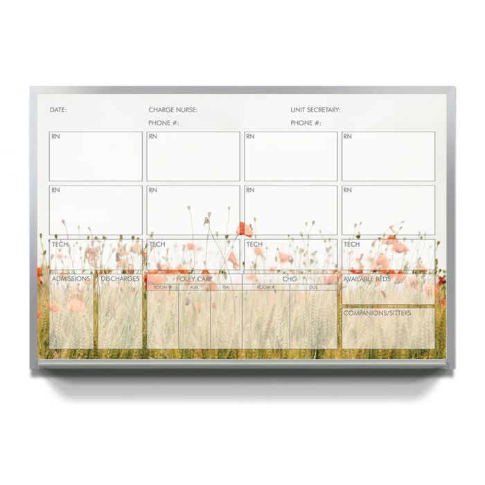 hospital scheduling custom dry erase board