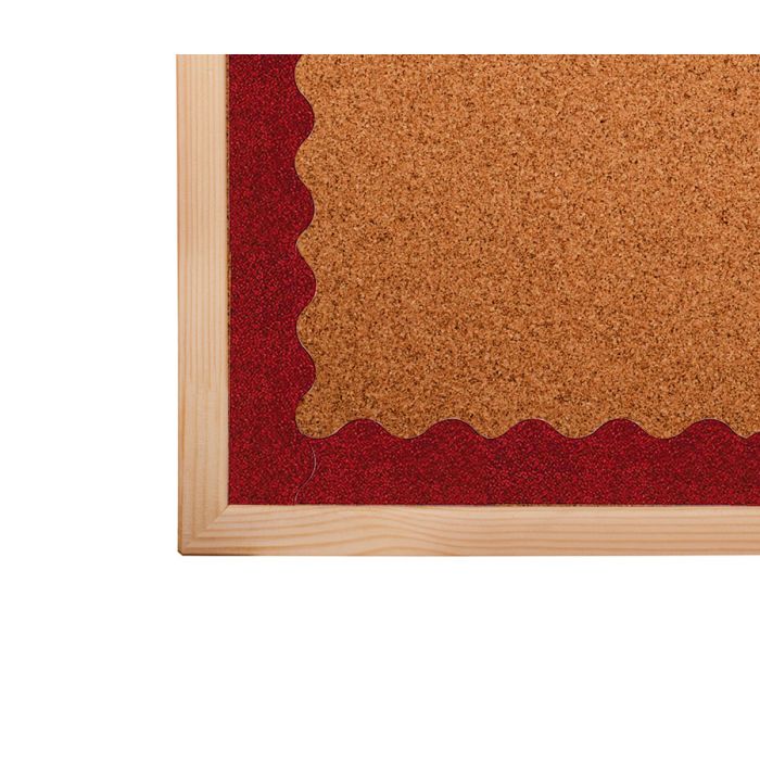 red sparkle board trimmer on corkboard