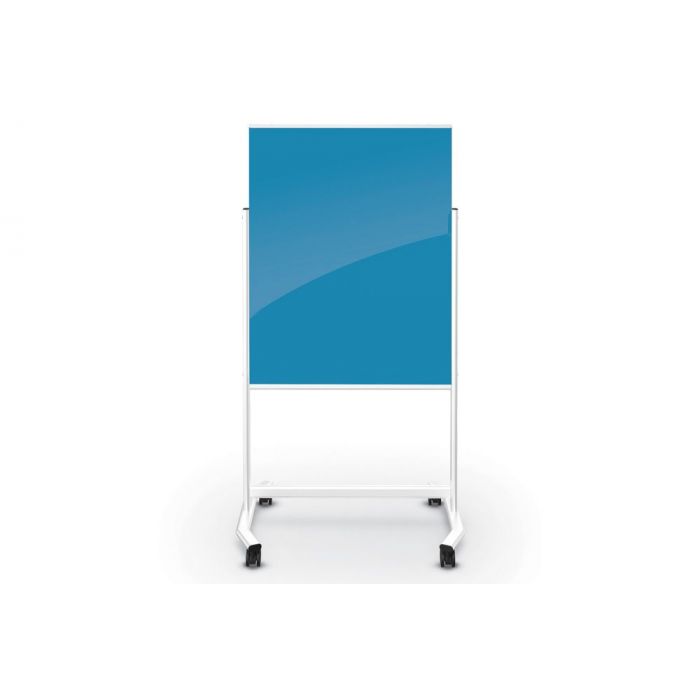 Visionary Colored Portable Magnetic Glass Board, Blue