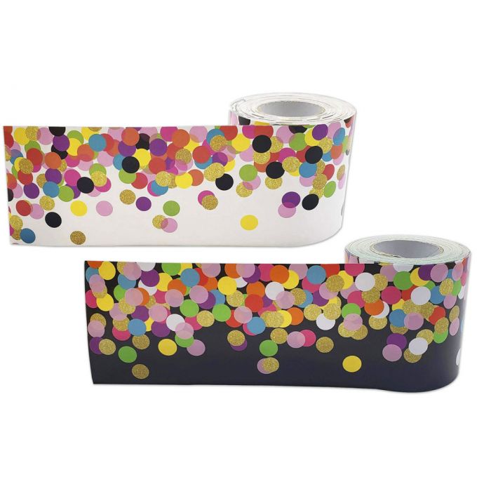 Straight Rolled Board Trim, Confetti