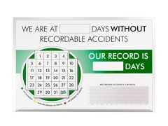 OptiMA® Track Industrial Accidents by the Month Board
