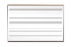 OptiMA® Great White® Magnetic Music Staff Boards with Map Rail