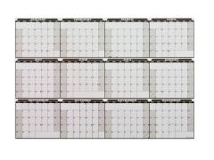 OptiMA® Dry Erase Full Year Calendar Decal