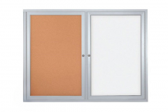 Indoor Glass Enclosed Magnetic Cork Board Cabinet