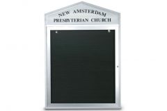 Cathedral Design Outdoor Enclosed Lighted Letter Board