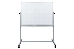 Free-Standing Painted Steel Whiteboard, Ghost Grid Pattern