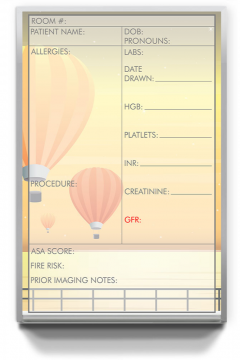 Custom Printed Patient Room Dry Erase Boards