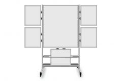 Collaboration Station, 40.4” W X 48.6” T With 4 Removable Dry Erase Panels, 18.75” W X 23.3” T