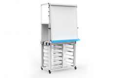 Modular Storage Easel with Locking Casters