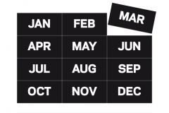 Magnetic Monthly Calendar Figures