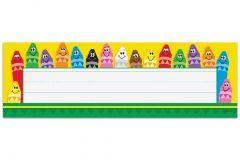 Decorative Desktop Nameplate, Crayons