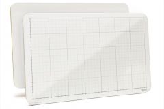 11" x 17" x 1/8" Double Sided Lap Board, Linear Graph on One Side, Side 1: Print, Side 2: Blank Dry Erase Surface