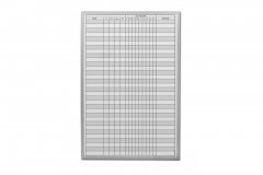 OptiMA® 18" H x 24" W In/Out Planner, Holds 15 Names, Approximately 1" High, Aluminum Trim, No Tray, 30 Pushpin Magnets