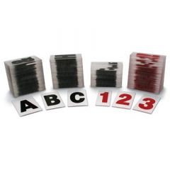 Plastic Reader Board Acrylic Replacement Letter and Number Set, 4" Characters on 5" Cards, 300/set