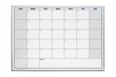 OptiMA® One Month Magnetic Dry Erase Calendars, Opti-Print, aluminum trim and tray, 2' H X 3' W