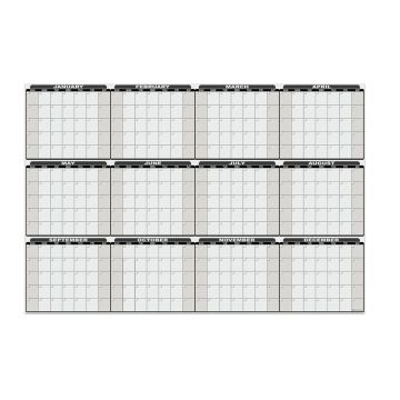 OptiMA® Yearly Dry Erase Calendar Decal