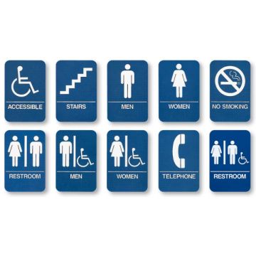 ADA Compliant Braille Business Signage - Set of 10