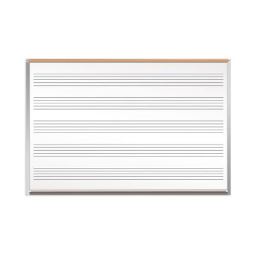 OptiMA® Great White® Magnetic Music Staff Boards with Map Rail