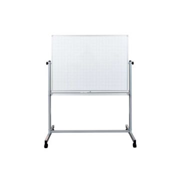 Free-Standing Painted Steel Whiteboard, Ghost Grid Pattern