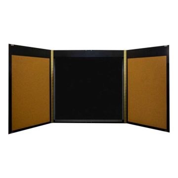 Black Stained Oak Conference Cabinet, Whiteboard or Chalkboard