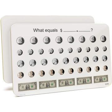 Double Sided Lap Board, Currency Print on One Side