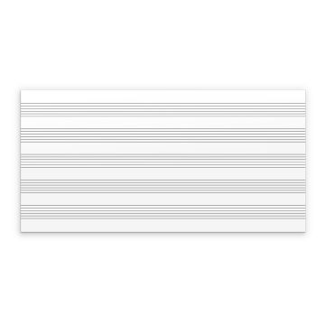 Magnetic Receptive Music Staff Print Dry Erase Panel, 4' x 8'