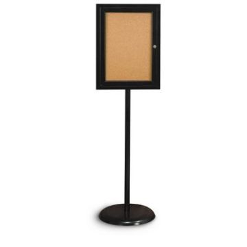 Enclosed Black Frame Standing Pedestal Board