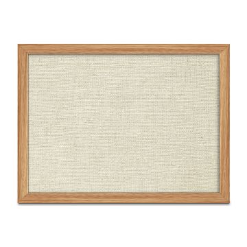 Red Oak Framed Burlap Koroseal Tackboard