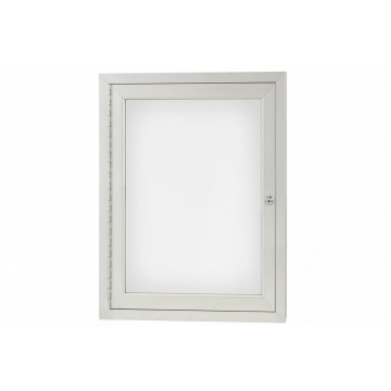Indoor Enclosed Dry Erase Board Cabinets, Aluminum Trim, one door