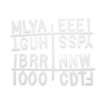 Plastic Helvetica Letter Sprue Set