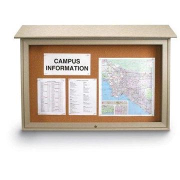 Outdoor Message Center with Top-Hinge Door