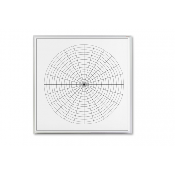 OptiMA® OptiPrint® Polar Coordinate Boards, 4' X 4', Non Magnetic, Aluminum Trim and Tray