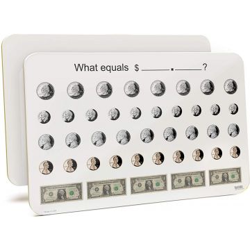 Double Sided Lap Board, Currency Print on One Side