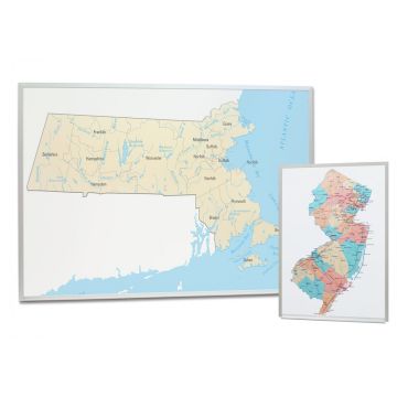 Custom Printed Map and Topography Board