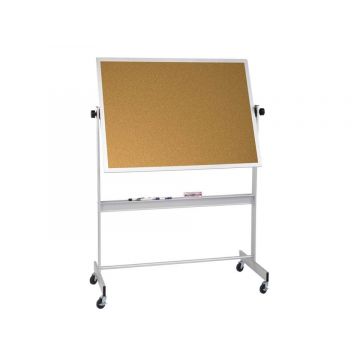 Reversible Portable Cork Board, Natural Tan Cork Both Sides, 40" X 30"