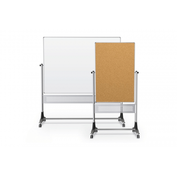 Platinum Magnetic Reversible Cork Whiteboard, 4' x 8', Natural Cork on One Side and Porcelain Steel Dry Erase on Reverse
