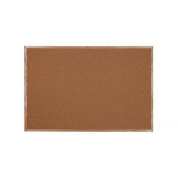 Solid Oak Framed Natural Grain Cork Board, 48" H X 72" W