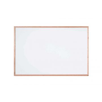 Solid Oak Framed Porcelain Steel Whiteboard, 48" x 72", Includes Mounting Hardware.
