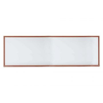 Faux Wood Framed Porcelain Steel Dry Erase Board, Includes Marker Tray and Mounting Hardware, 48" x 144", Oak-Look Aluminum Trim