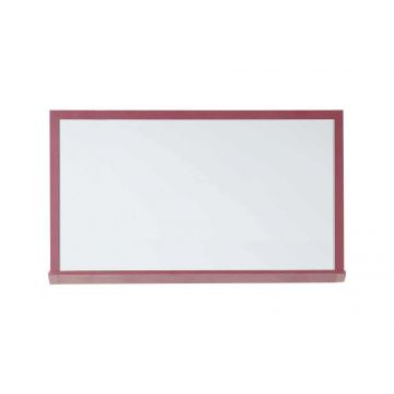 Faux Wood Framed Porcelain Steel Dry Erase Board, Includes Marker Tray and Mounting Hardware, 36" x 48", Cherry-Look Aluminum Trim