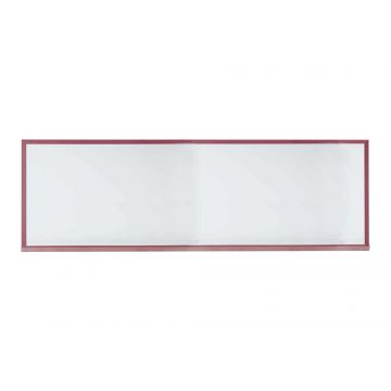 Faux Wood Framed Porcelain Steel Dry Erase Board, Includes Marker Tray and Mounting Hardware, 48" x 144", Cherry-Look Aluminum Trim