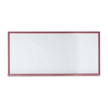 Faux Wood Framed Porcelain Steel Dry Erase Board, Includes Marker Tray and Mounting Hardware, 48" x 96", Cherry-Look Aluminum Trim