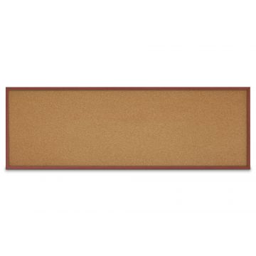 Faux Wood Framed Natural Cork Board, Cherry, 48" H X 144" W