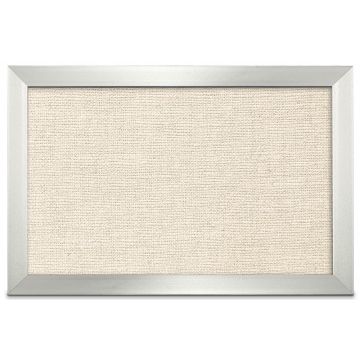 Aluminum Framed Burlap Weave Vinyl Tackboard, Cappuccino, 12" H X 18" W