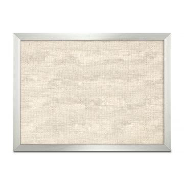 Aluminum Framed Burlap Weave Vinyl Tackboard, Cappuccino, 18" H X 24" W