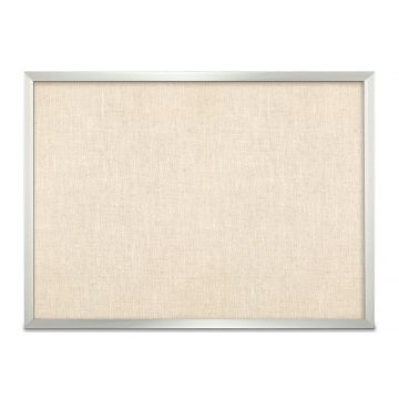 Aluminum Framed Burlap Weave Vinyl Tackboard, Cappuccino, 36" H X 48" W