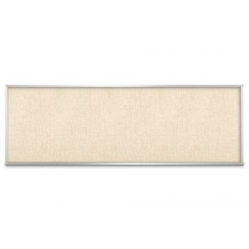 Aluminum Framed Burlap Weave Vinyl Tackboard, Cappuccino, 48" H X 144" W